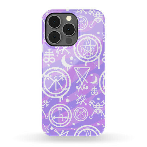 Pastel Goth Demon Sigil Pattern Phone Case